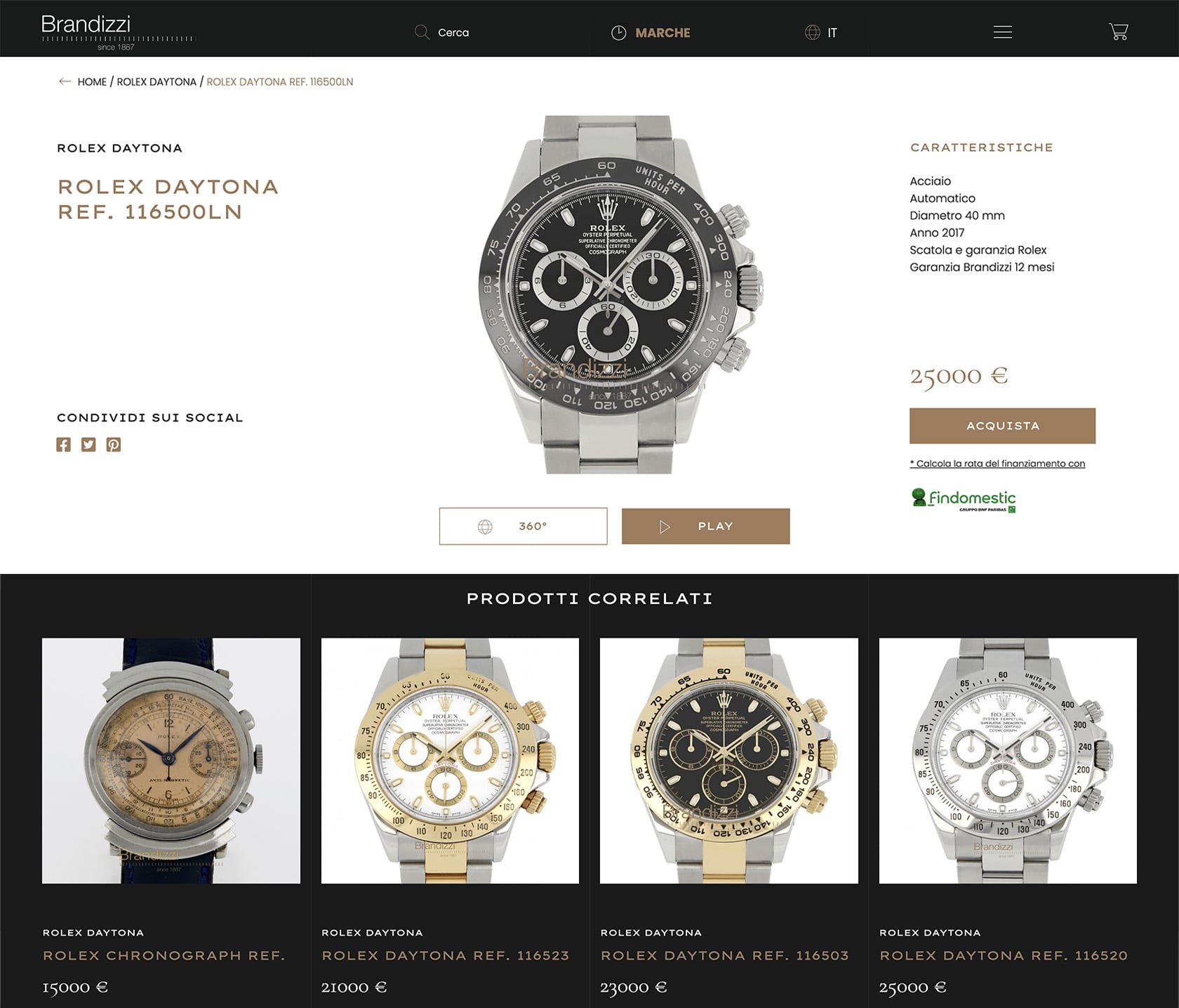 Brandizzi ecommerce product detail