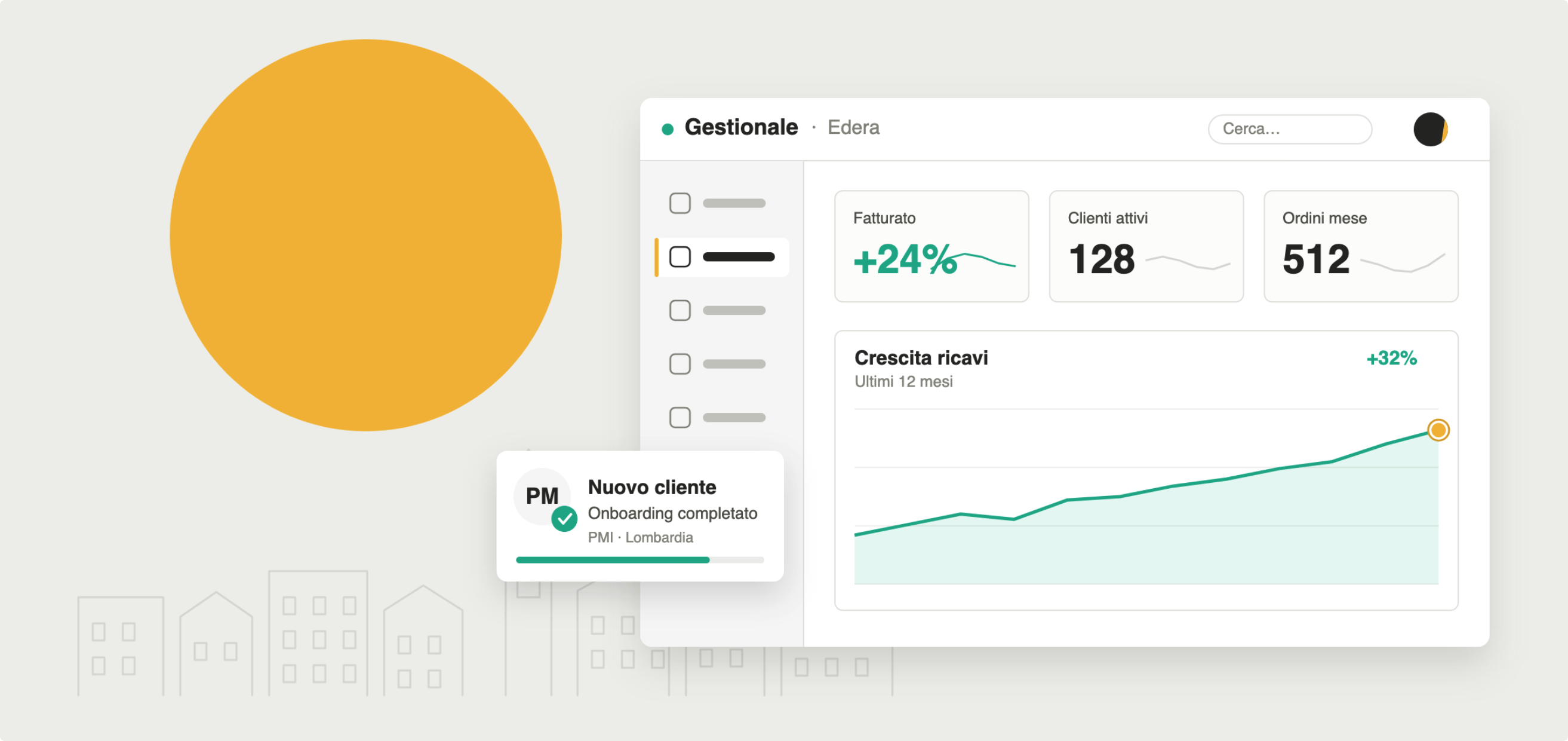 Dashboard gestionale Edera